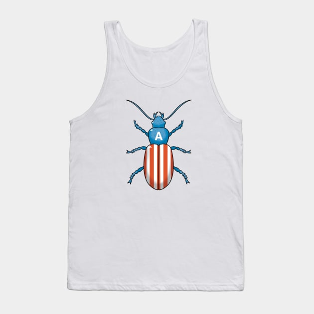 Captain Beetle Tank Top by Narwhal-Scribbles